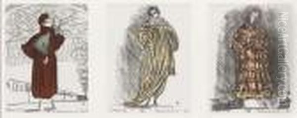 Croquis [dress Designs]: Six Plates Oil Painting by Raoul Dufy