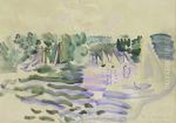 Regates A Triel>. Oil Painting by Raoul Dufy