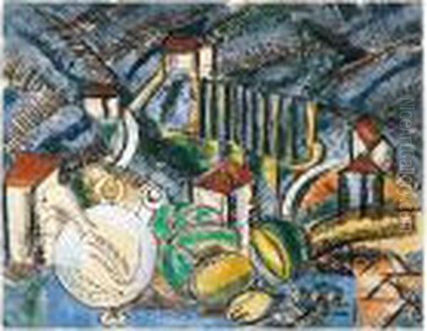 Nature Morte Au Paysage Oil Painting by Raoul Dufy