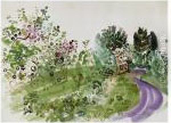 Le Chemin Fleuri Oil Painting by Raoul Dufy