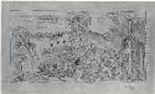 Etude Pour La Tapisserie Le Bel Ete, Vers 1942 Oil Painting by Raoul Dufy