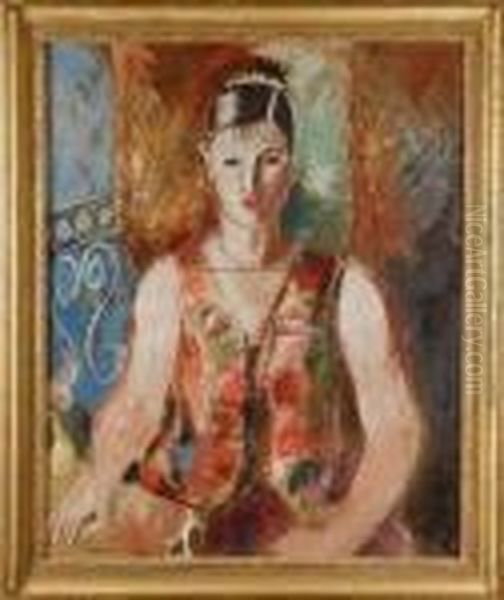 Portrait De Femme Oil Painting by Charles Georges Dufresne