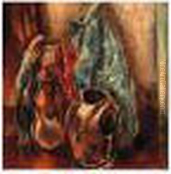 Signed Oil Painting by Charles Georges Dufresne