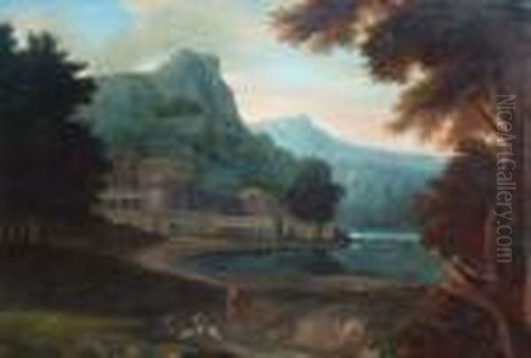 Paesaggio Bucolico Oil Painting by Gaspard Dughet