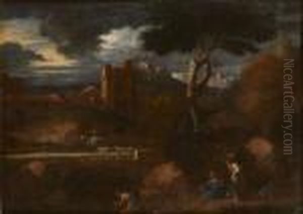 Paysage Au Chateau Oil Painting by Gaspard Dughet