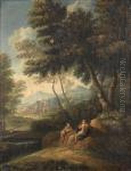 Paysage Romain Oil Painting by Gaspard Dughet