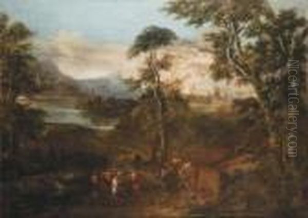 Paesaggio Oil Painting by Gaspard Dughet