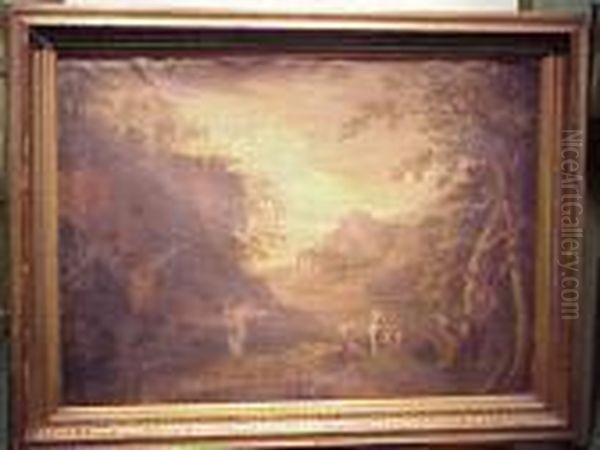 Orpheus In Landscape Oil Painting by Gaspard Dughet
