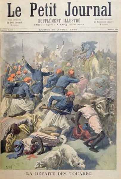 The Defeat of the Tuaregs Oil Painting by Frederic-Theodore Lix