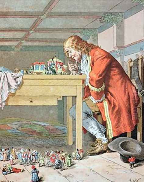 Pendant que je causais avec les dames Oil Painting by Frederic-Theodore Lix