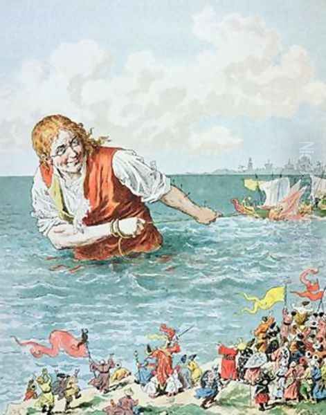 Puis conduisant ma prise Oil Painting by Frederic-Theodore Lix