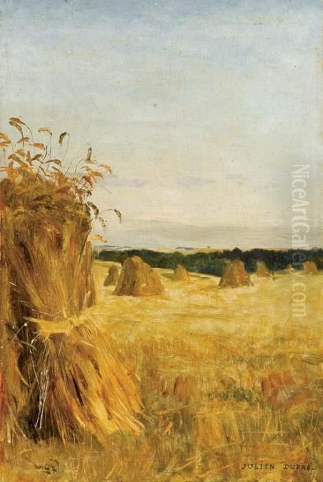 Les Meules Oil Painting by Julien Dupre