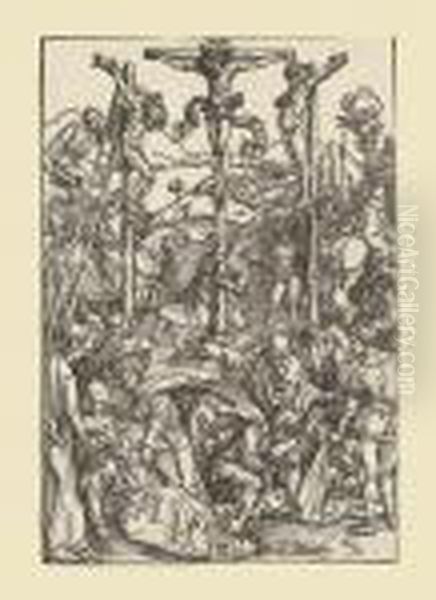 Calvary With The Three Crosses Oil Painting by Albrecht Durer