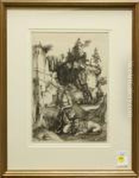 St. Jerome, Penitent In The Wilderness Oil Painting by Albrecht Durer