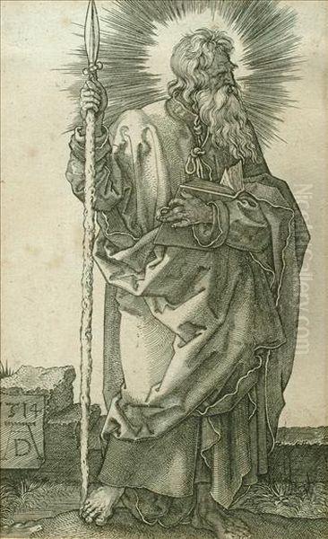 Durer St. Thomasengraving 11.2cm X 7.2cm Oil Painting by Albrecht Durer