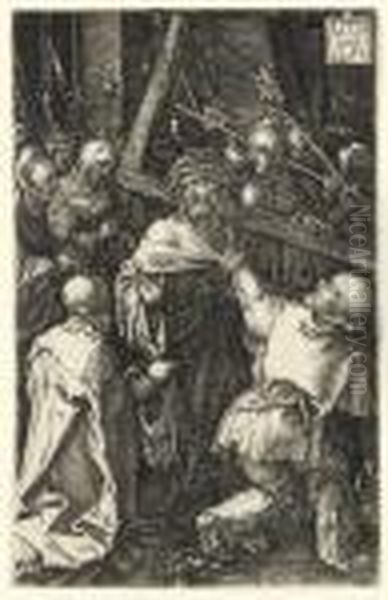 Christ Carrying The Cross, From 
The Engraved Passion (b., M., Holl. 12; Schoch, Mende, Scherbaum 54) Oil Painting by Albrecht Durer