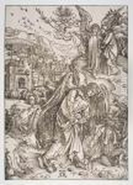 The Angel With The Key To The Bottomless Pit Oil Painting by Albrecht Durer