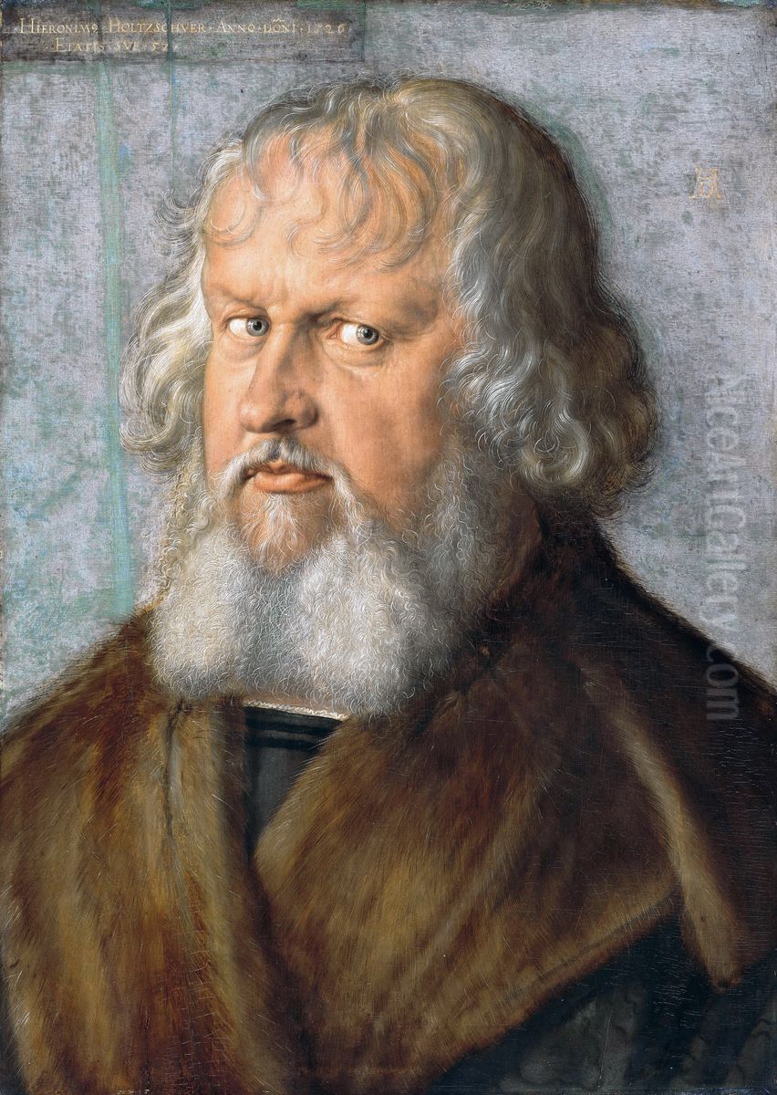 Portrait Of Hieronymus Holzschuher Oil Painting by Albrecht Durer