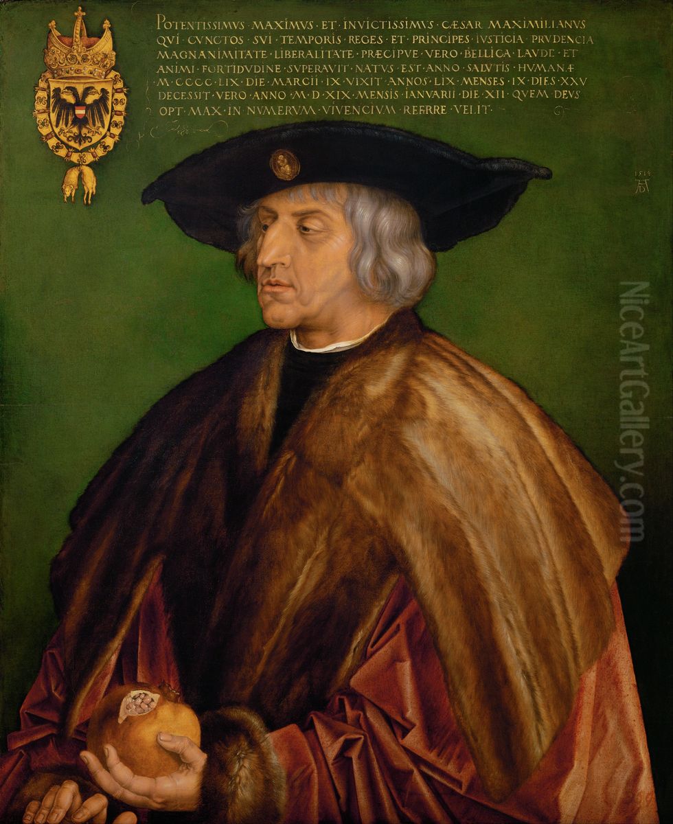 Emperor Maximilian I Oil Painting by Albrecht Durer