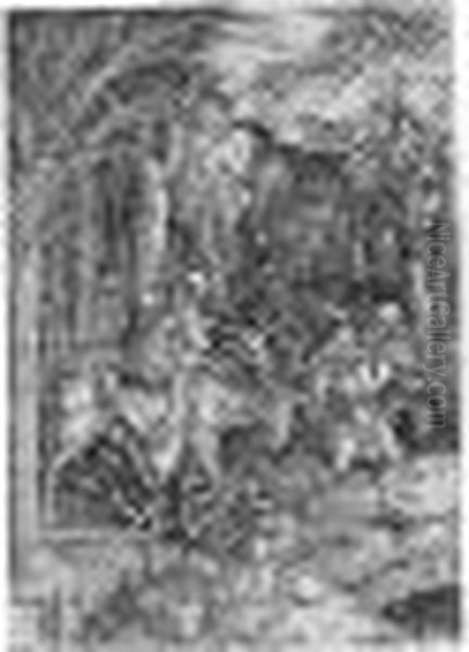 The Flight Into Egypt; And The 
Glorification Of The Virgin (b.89; And 95; M., Holl.201; And 207) Oil Painting by Albrecht Durer
