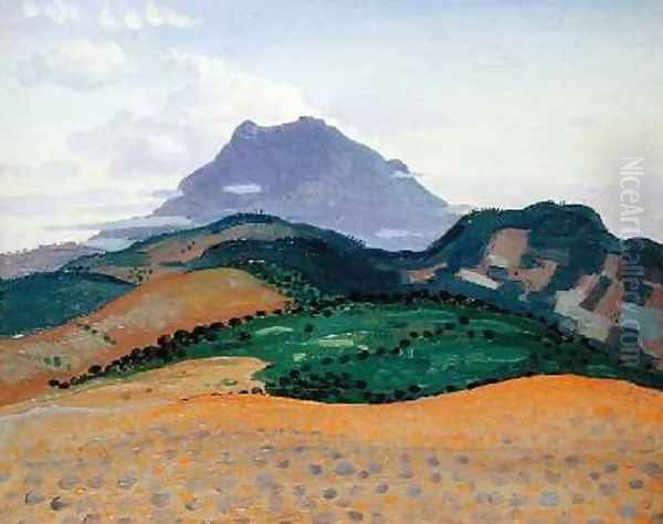 Tour Madeloc in the Pyrenees Oil Painting by Derwent Lees