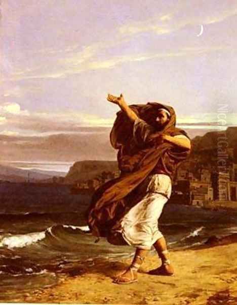 Demonsthene S-Exerce A La Oil Painting by Jean Jules Antoine Lecomte du Nouy