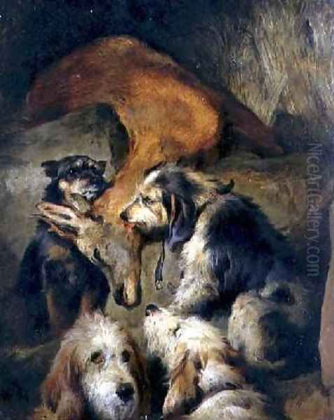 Death of a Stag Oil Painting by Sir Edwin Henry Landseer