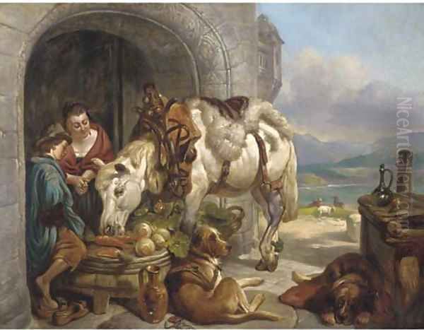 A lochside rest Oil Painting by Sir Edwin Henry Landseer