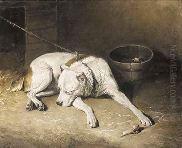 A sleeping dog Oil Painting by Sir Edwin Henry Landseer