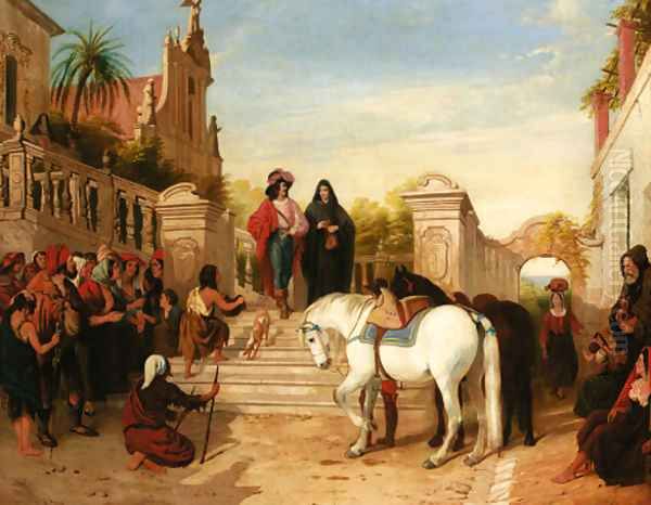 The Cavalier's Departure Oil Painting by Sir Edwin Henry Landseer