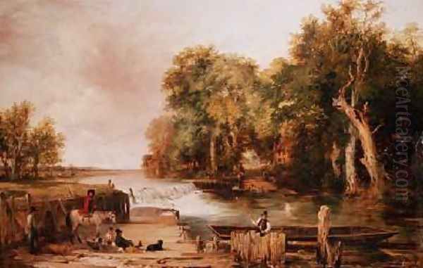 Waiting for the Ferry Oil Painting by Frederick Richard Lee, R.A.