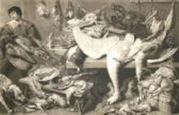 1657, A Good Impressionwith 
Margins, Minor Foxing, Staining And Creasing, Two Repairedtears Tears 
Upper Right And Left Margin, One Extending Just Intothe Image, Generally
 Good Condition, 42x58cm Oil Painting by Richard Earlom