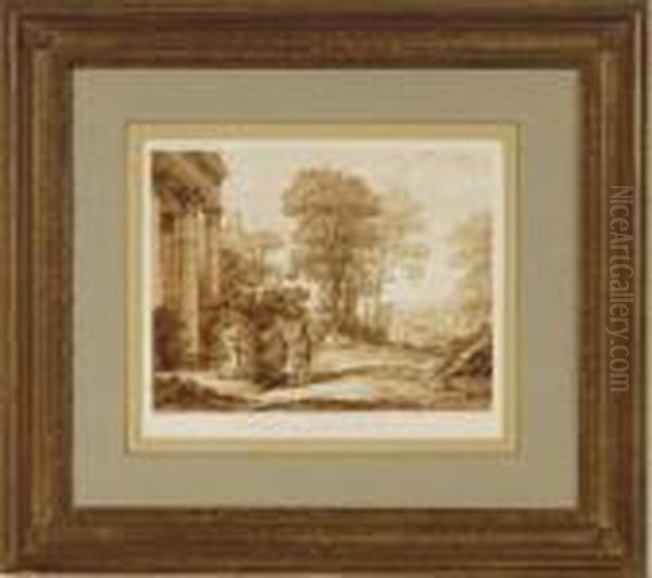 A Collection Of Prints, After 
The Original Designs Of Claude Le Lorrain; In The Collection Of...the 
Duke Of Devonshire: Seven Plates Oil Painting by Richard Earlom