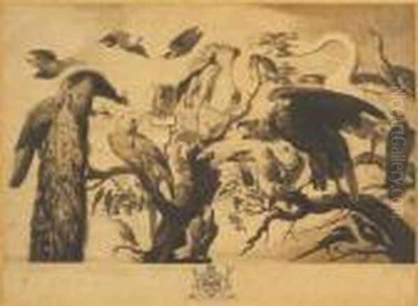 Natural History.- Concert Of Birds Oil Painting by Richard Earlom