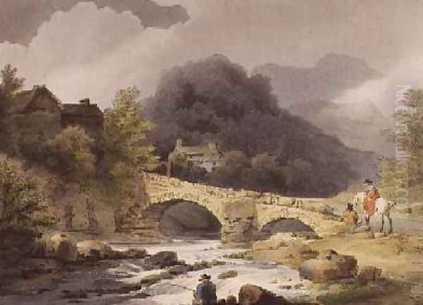 Brathay Bridge Oil Painting by Loutherbourg, Philippe de
