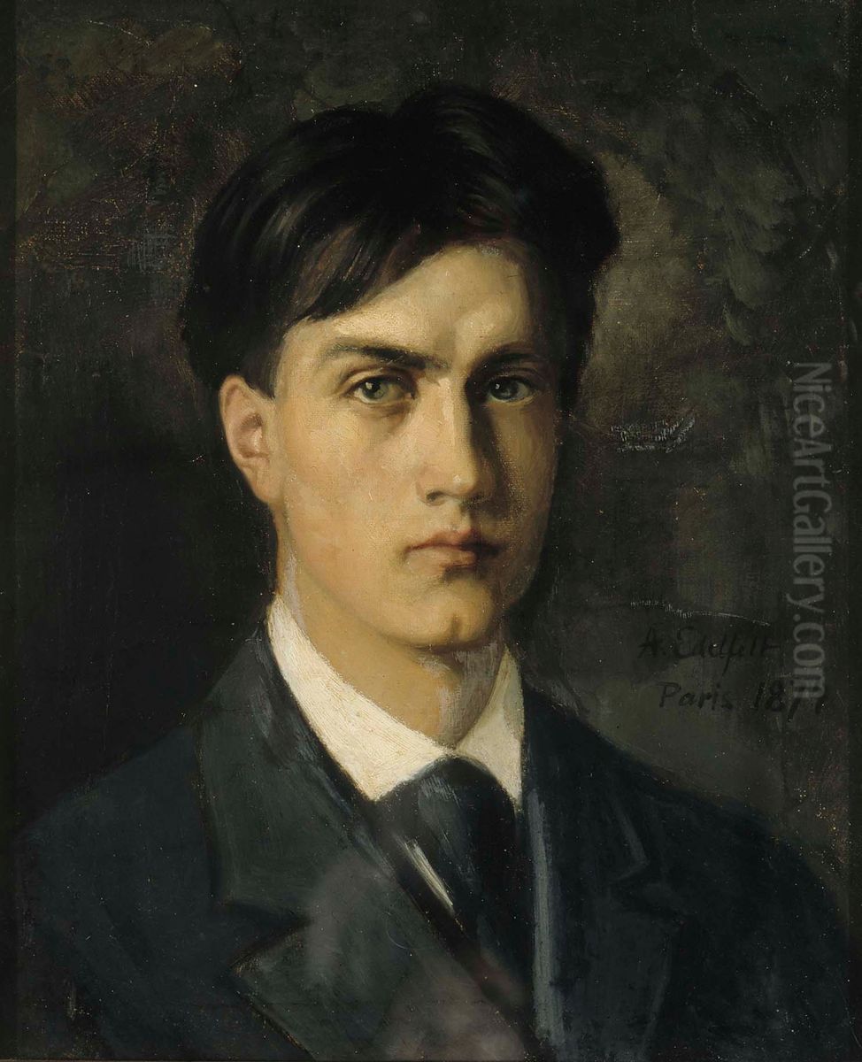 Self-portrait Oil Painting by Albert Edelfelt
