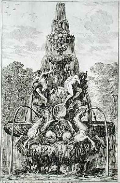 A fountain from Fountains and Waterjets in the Italian Style Oil Painting by Jean Lepautre