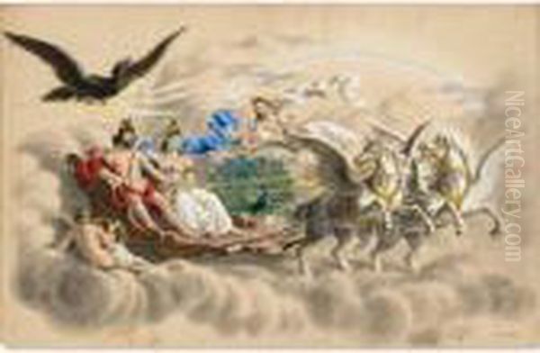 'afbeeldingen Van Grieksche En 
Romeinsche Goden' - A Portfolio Of 18 Sheets Depicting The Roman And 
Greek Gods Oil Painting by Otto Eerelman