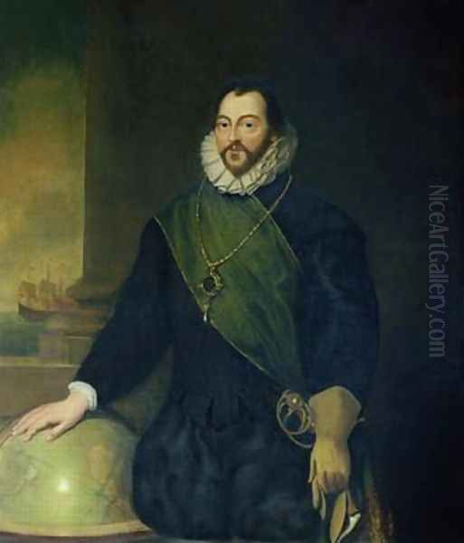 Sir Francis Drake Oil Painting by Samuel Lane