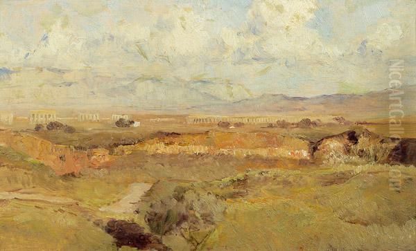 Aqua Claudia In Der Sudlichen Campagna Romana Ostlich Der Via Appia Antiqua Oil Painting by Marie Egner