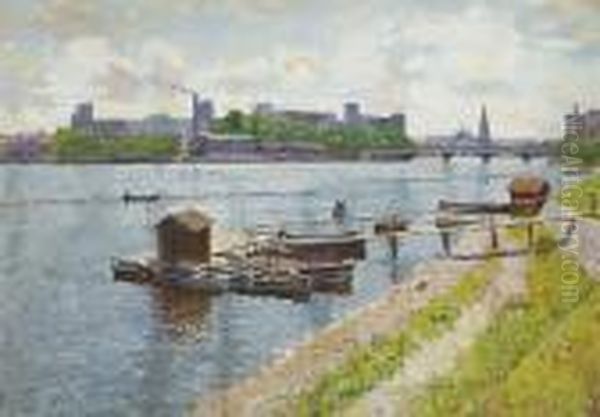 Narva Oil Painting by Andrei Afanas Evich Egorov