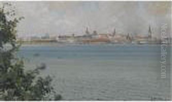 View Of Tallinn Oil Painting by Andrei Afanas Evich Egorov
