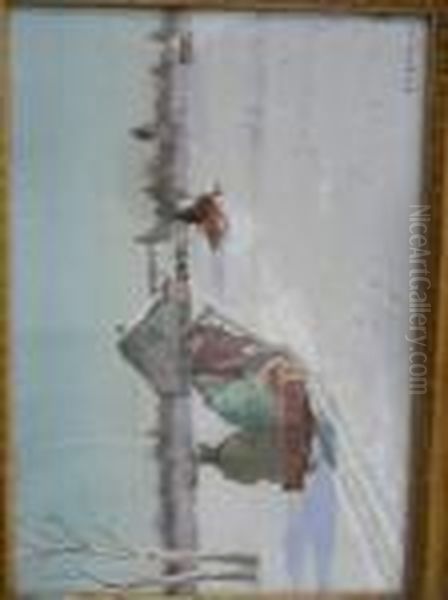 Traineau Dans La Neige Oil Painting by Andrei Afanas Evich Egorov