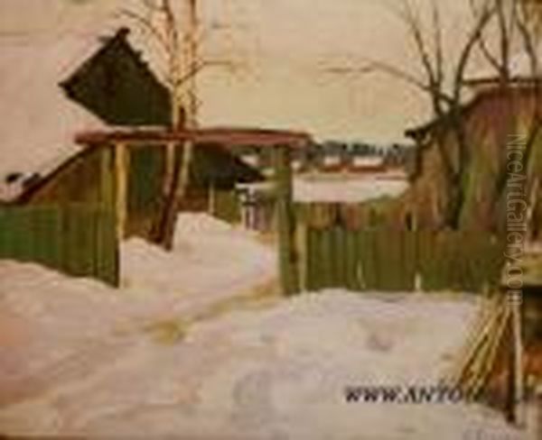 Gateway Oil Painting by Andrei Afanas Evich Egorov