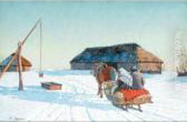 Afanasievich Yegorov Oil Painting by Andrei Afanas Evich Egorov