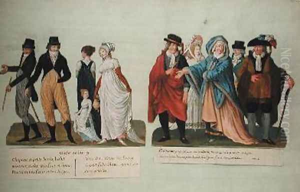 Fashion of the Year 9 Oil Painting by Brothers Lesueur