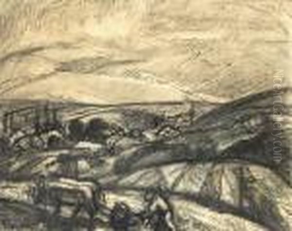 Dombos Taj Szantoval Oil Painting by Jozsef Egry