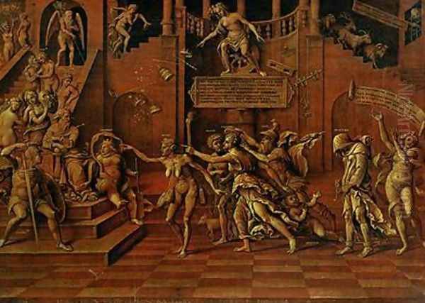 Allegory of Slander or Allegory of Fortune Oil Painting by Lorenzo Leonbruno