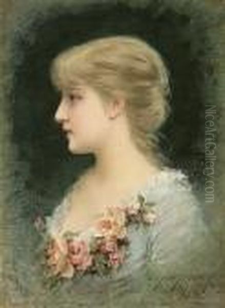 Madchen-halbbildnis Oil Painting by Eisman Semenowsky