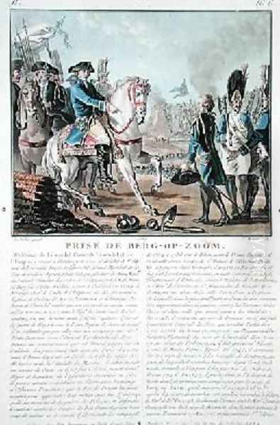 The Taking of Berg op Zoom Netherlands Oil Painting by Jean Jacques Francois Le Barbier